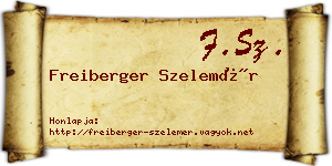 Freiberger Szelemér névjegykártya